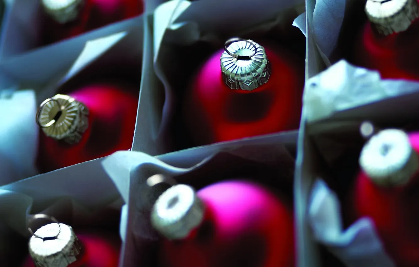 Photo wallpaper balls, decoration, box, set, cell