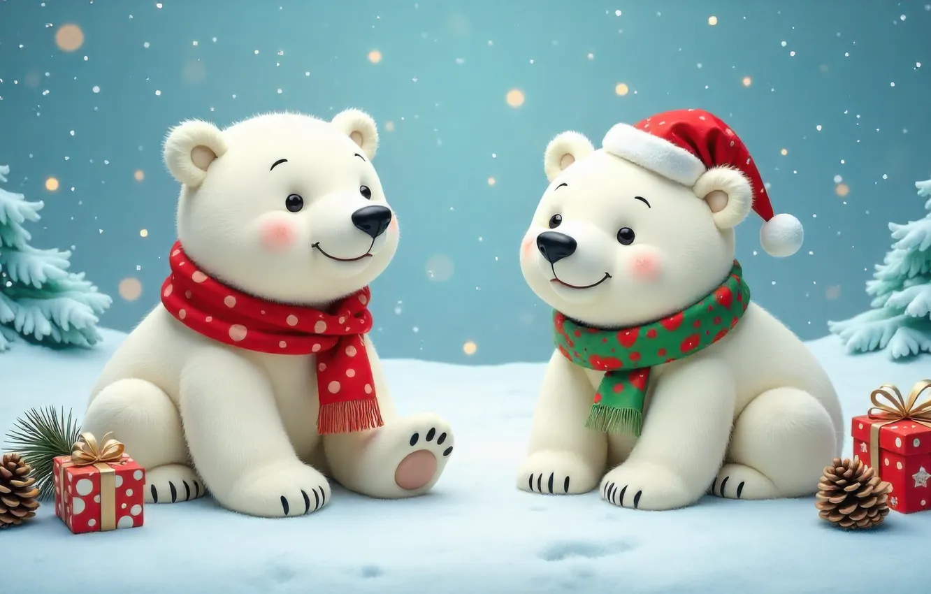 Photo wallpaper winter, field, look, snow, nature, new year, Christmas, the snow