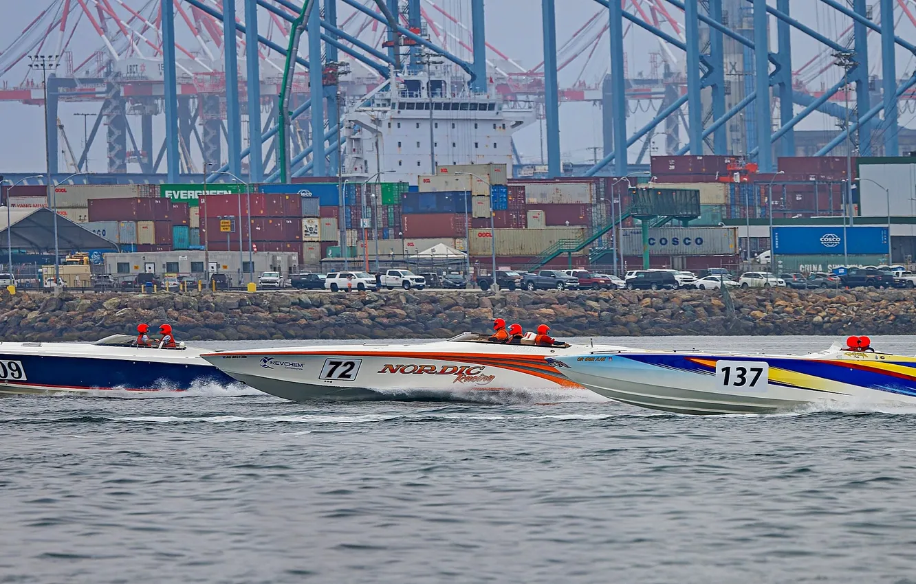 Photo wallpaper race, boat, speed