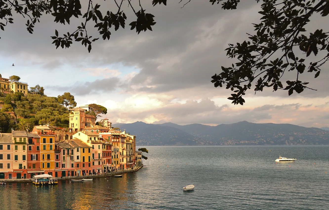 Photo wallpaper home, Italy, Bay, Portofino