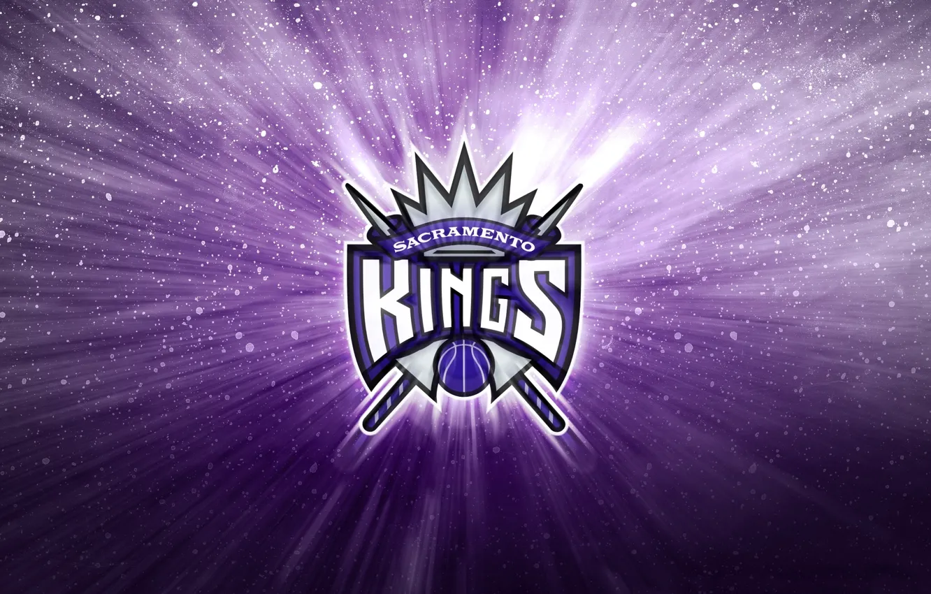 Photo wallpaper purple, background, logo, Basketball, NBA, king, Sacramento Kings, Sacramento