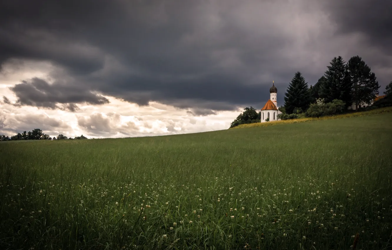 Photo wallpaper church, Ebersberg, St. Margaretha, Haselbach