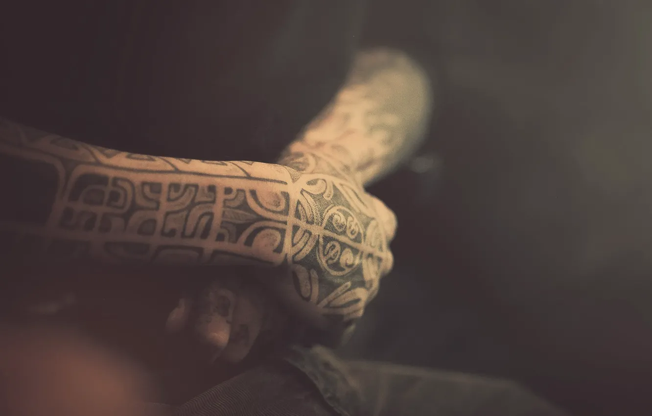 Photo wallpaper macro, tattoo, hugs