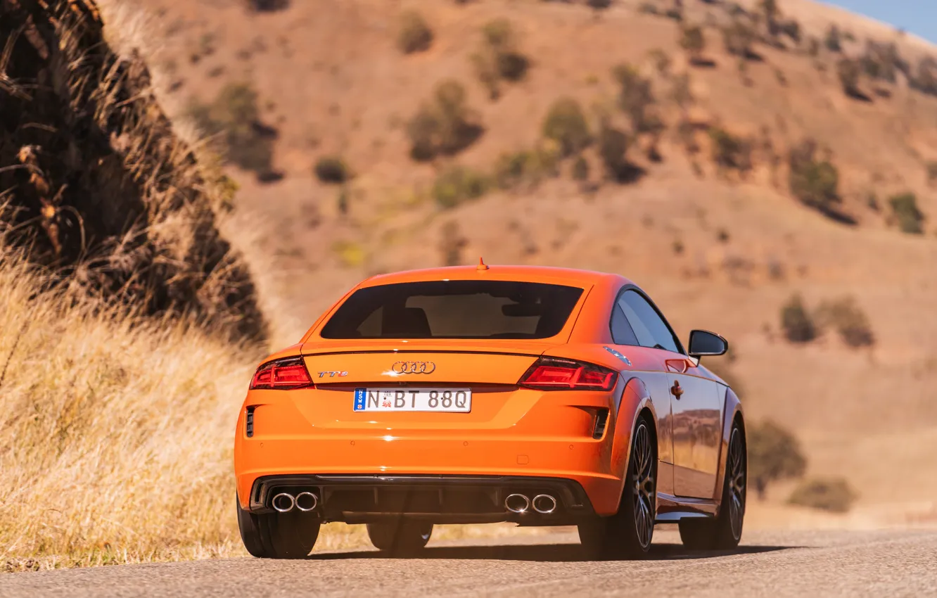 Photo wallpaper Audi, orange, Audi TTS Coupe, TT