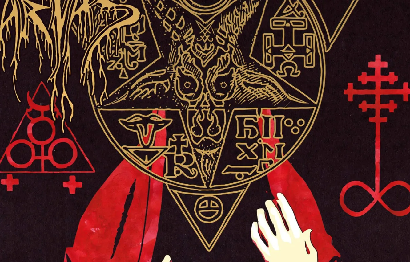 Photo wallpaper evil, Baphometh, occult