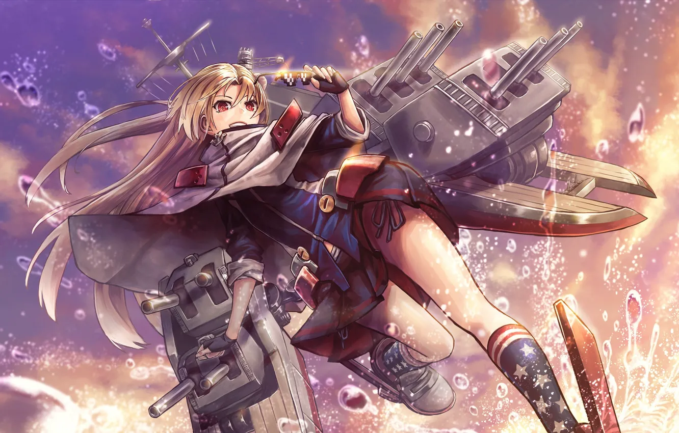 Photo wallpaper the sky, girl, anime, Cleveland, Azur Lane