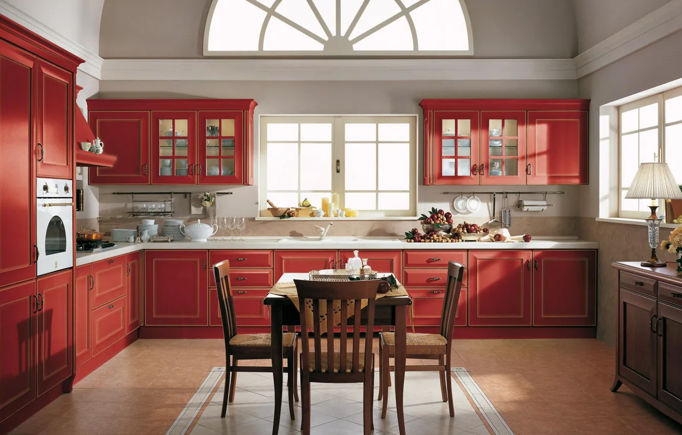 Photo wallpaper design, style, interior, kitchen, dining room