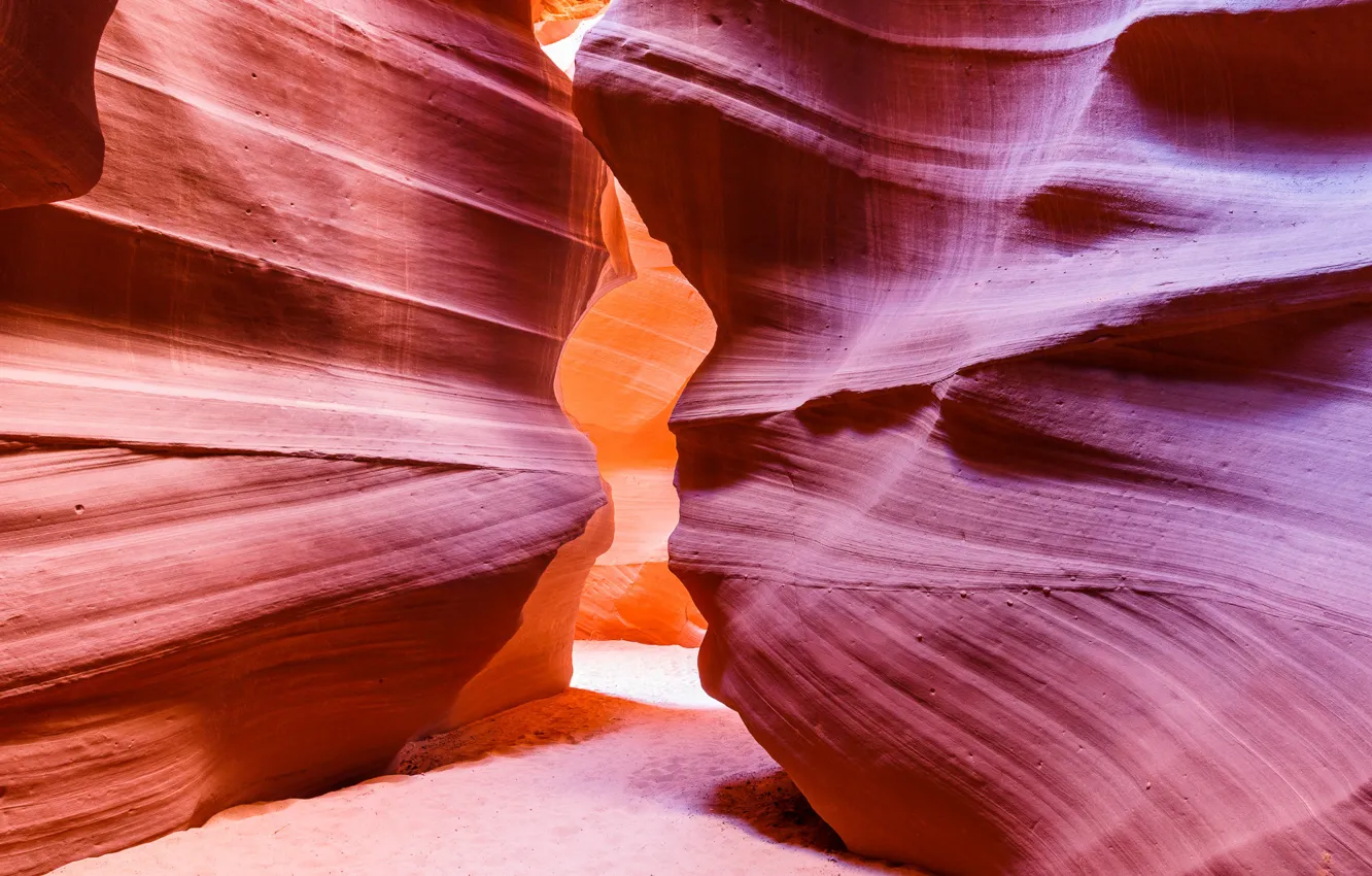 Photo wallpaper light, paint, AZ, gorge, USA, antelope canyon