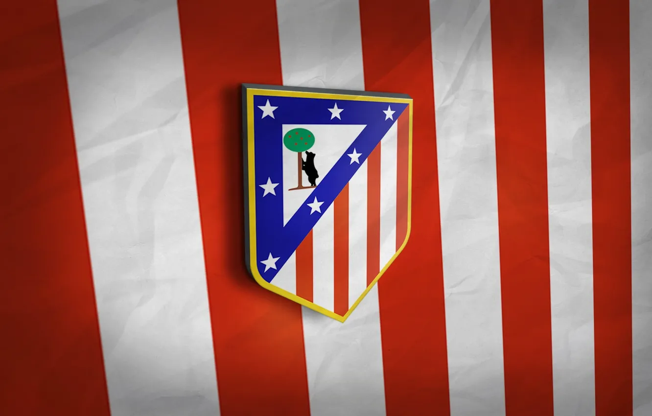 Photo wallpaper wallpaper, sport, football, Spain, Atletico Madrid, Primera Division, 3D logo