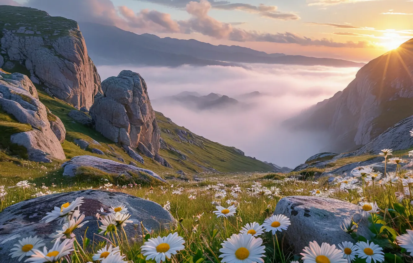 Photo wallpaper landscape, AI ART