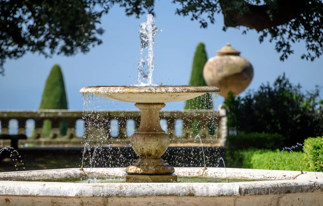 Photo wallpaper Italy, fountain, Villa Barberini, Castel Gandolfo