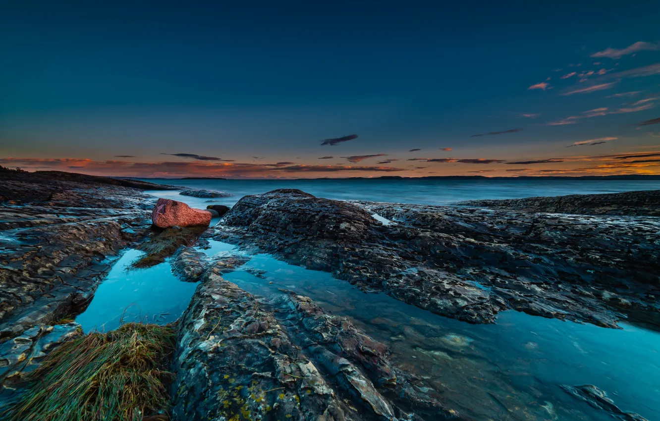 Photo wallpaper coast, Norway, Rodtangen