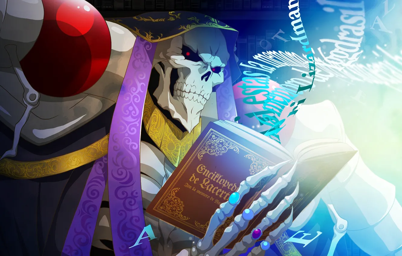 Photo wallpaper skeleton, Overlord, The Lord, undead, Lord