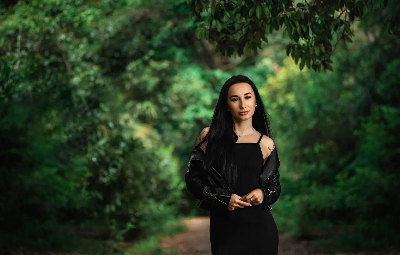 Photo wallpaper summer, look, girl, nature, photo, model, hair, jacket