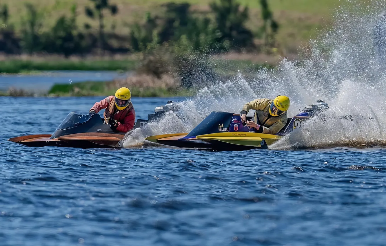 Photo wallpaper race, boat, speed