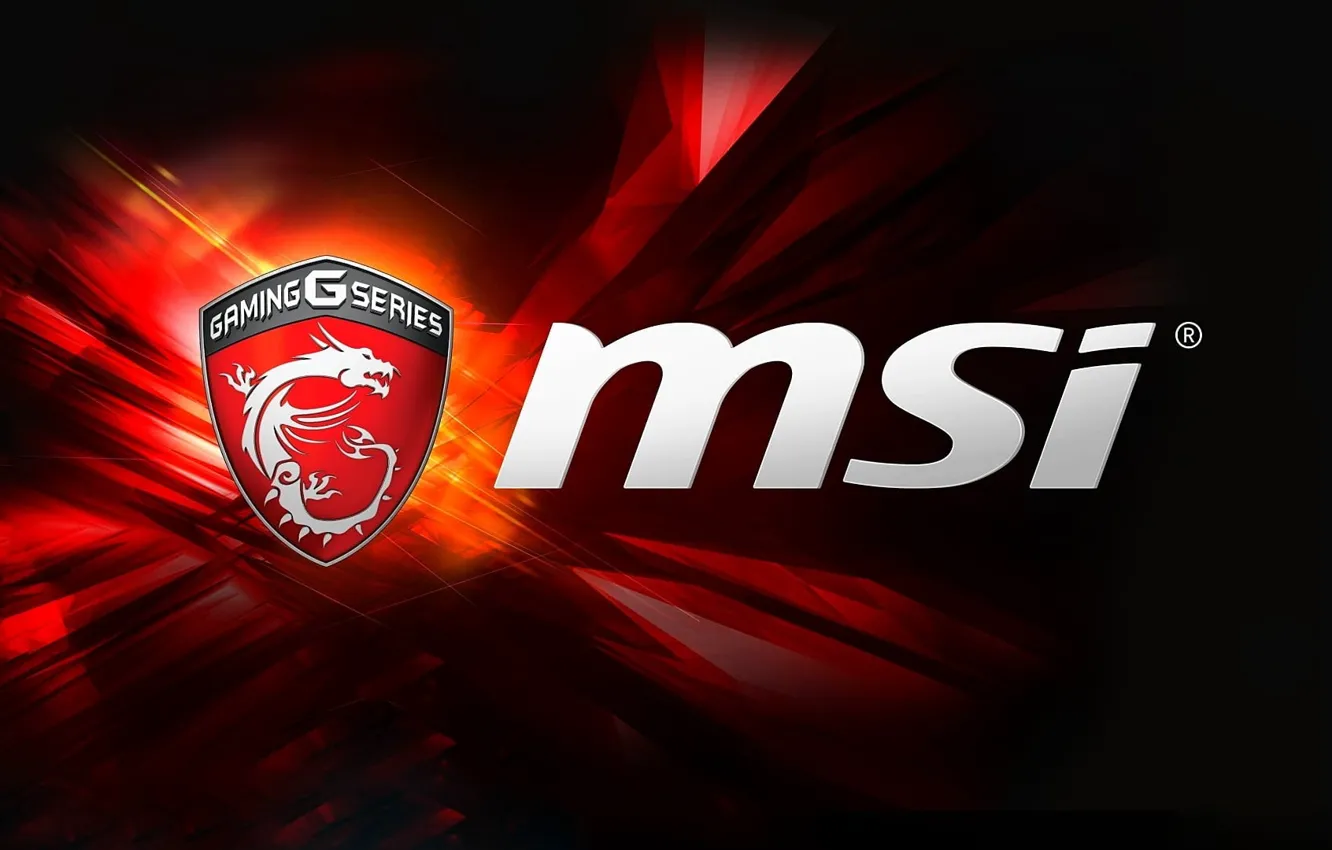 Photo wallpaper dragon, flash, logo, logo, dragon, slogan, Flash, MSI