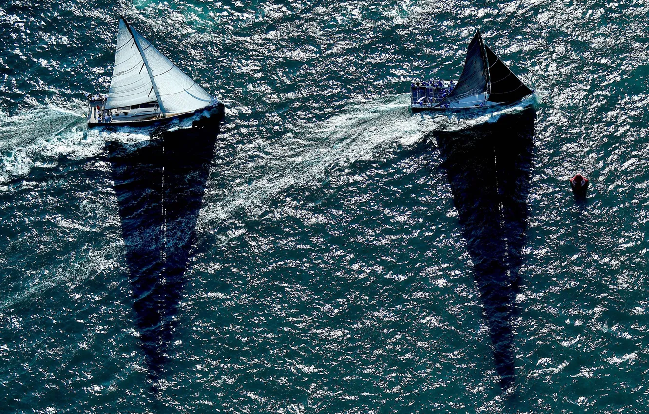 Photo wallpaper sea, race, yacht, sail, regatta, sailing, the