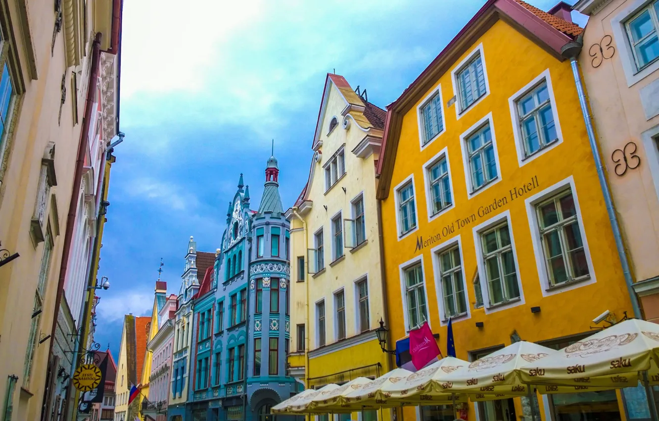 Photo wallpaper street, home, Estonia, Tallinn