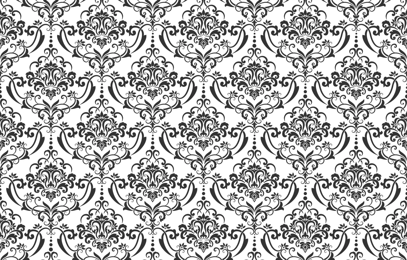 Photo wallpaper pattern, texture, white background, ornament, vintage, seamless