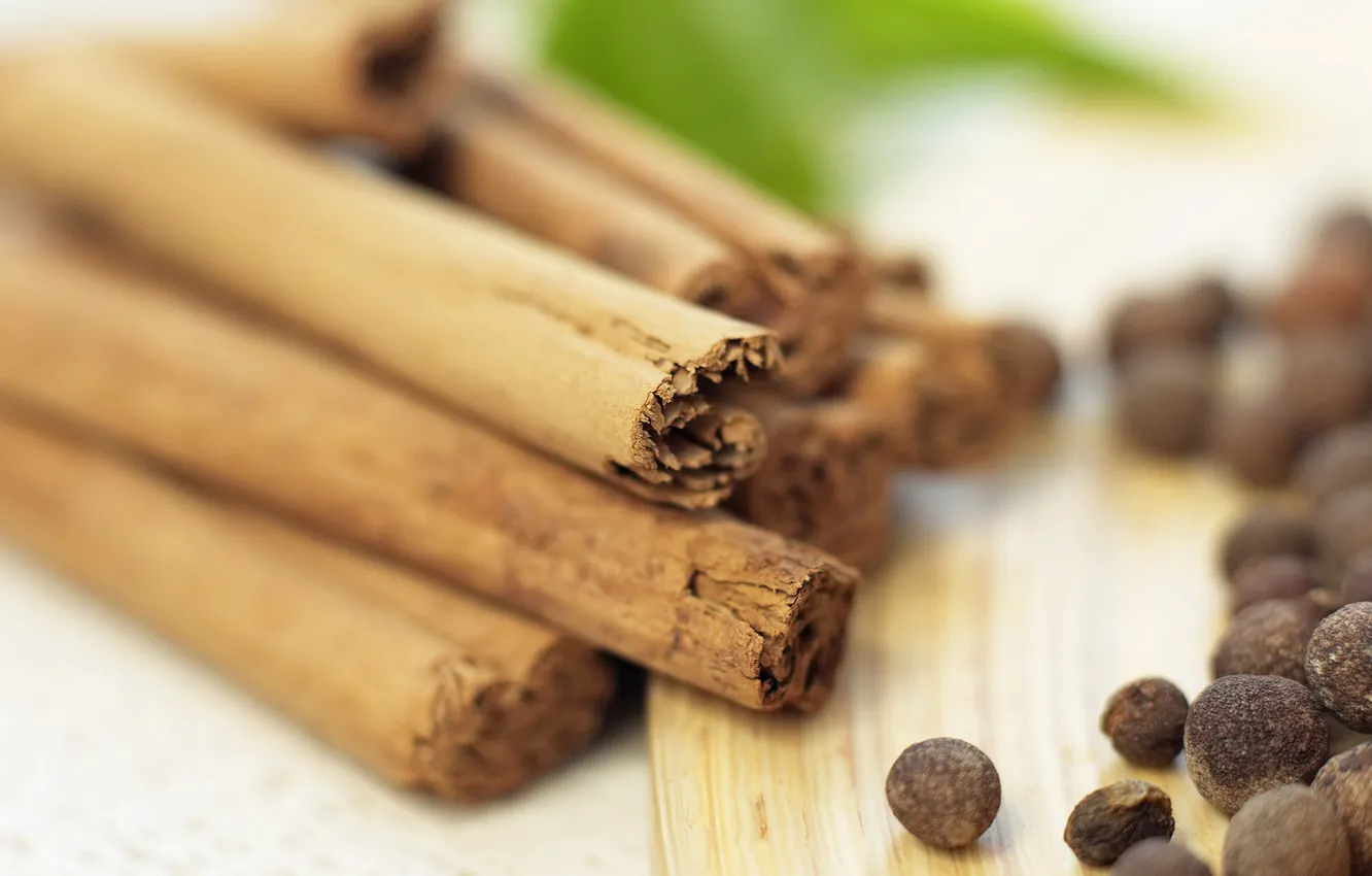 Photo wallpaper macro, food, cinnamon