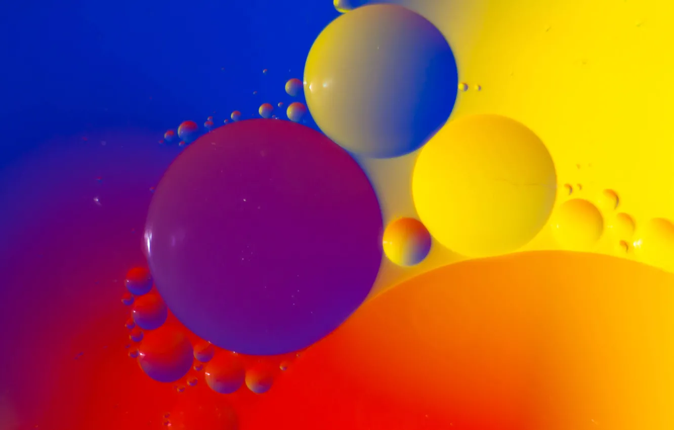 Photo wallpaper balls, light, circles, bubbles, color