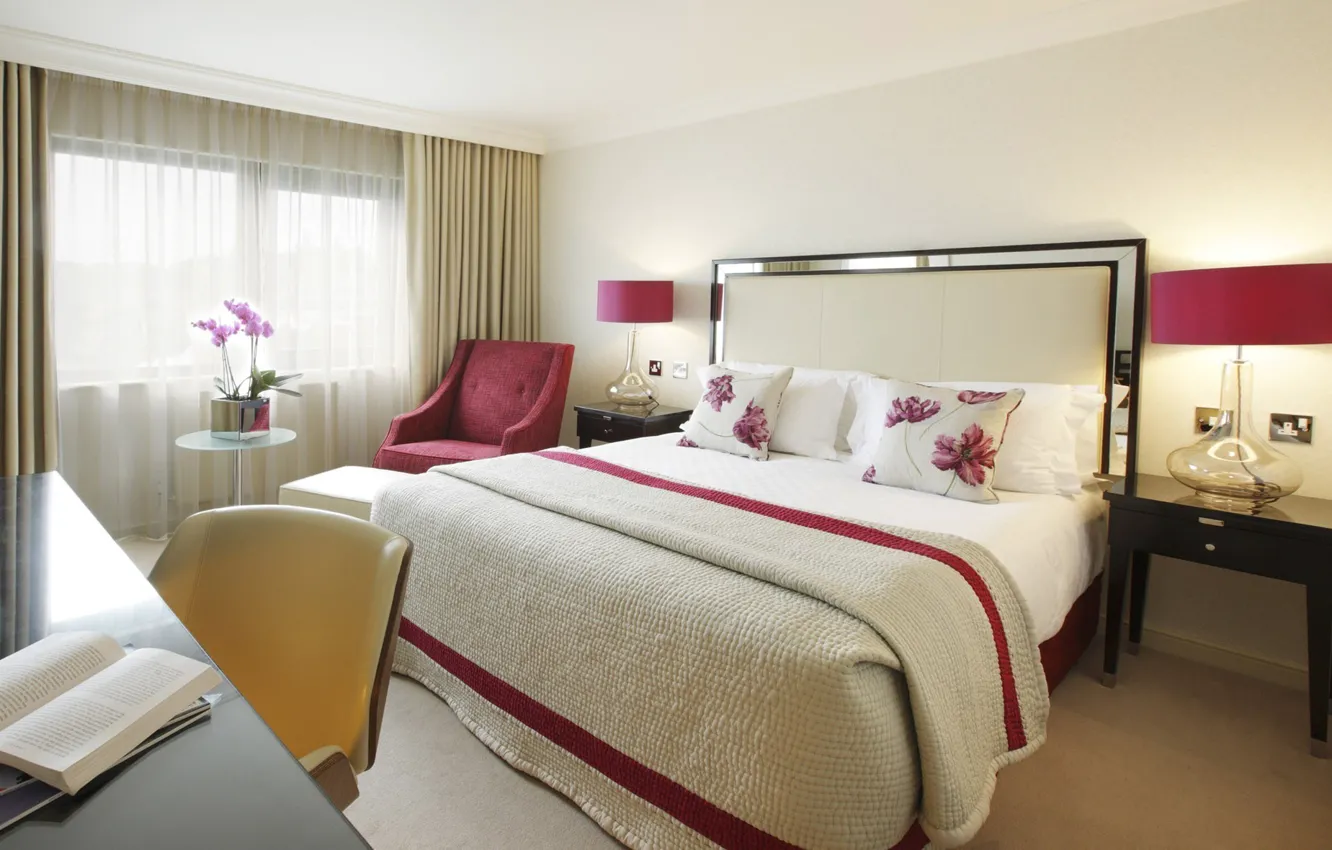 Photo wallpaper design, style, room, furniture, bed, interior, bedroom, light