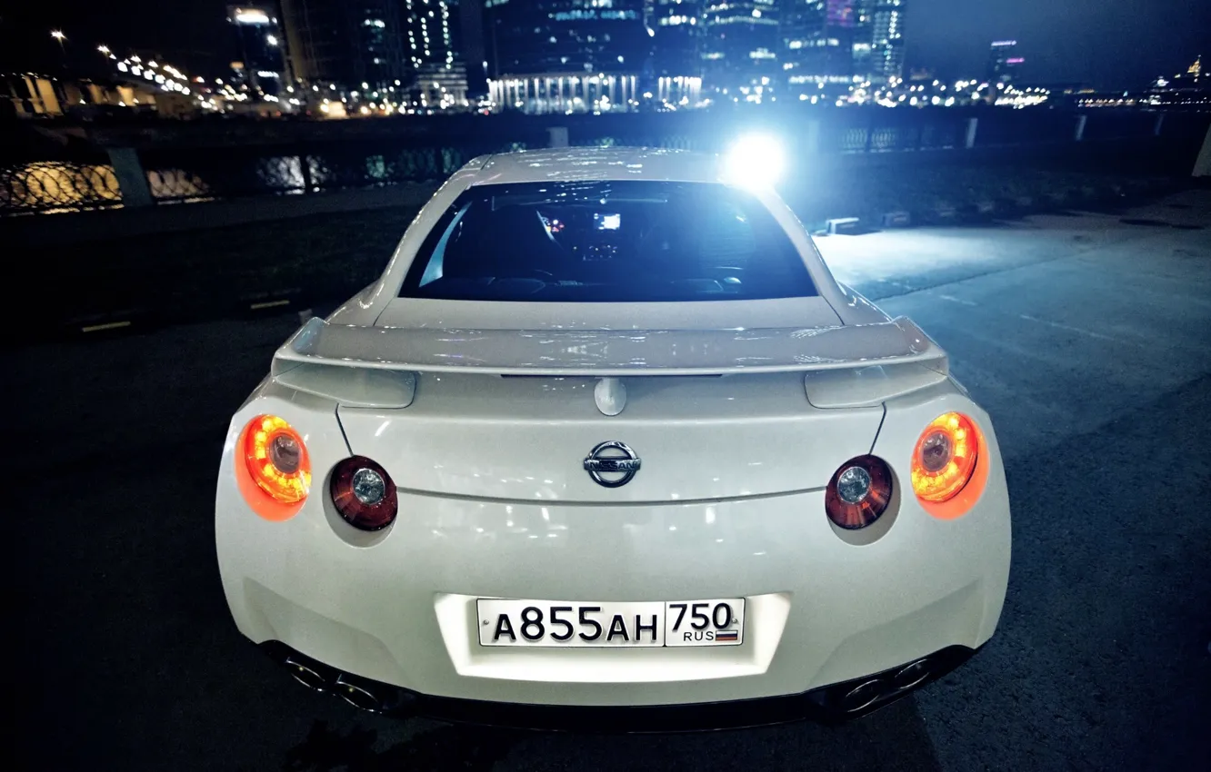 Photo wallpaper machine, lights, Nissan, photographer, GTR, Nissan, auto, photography