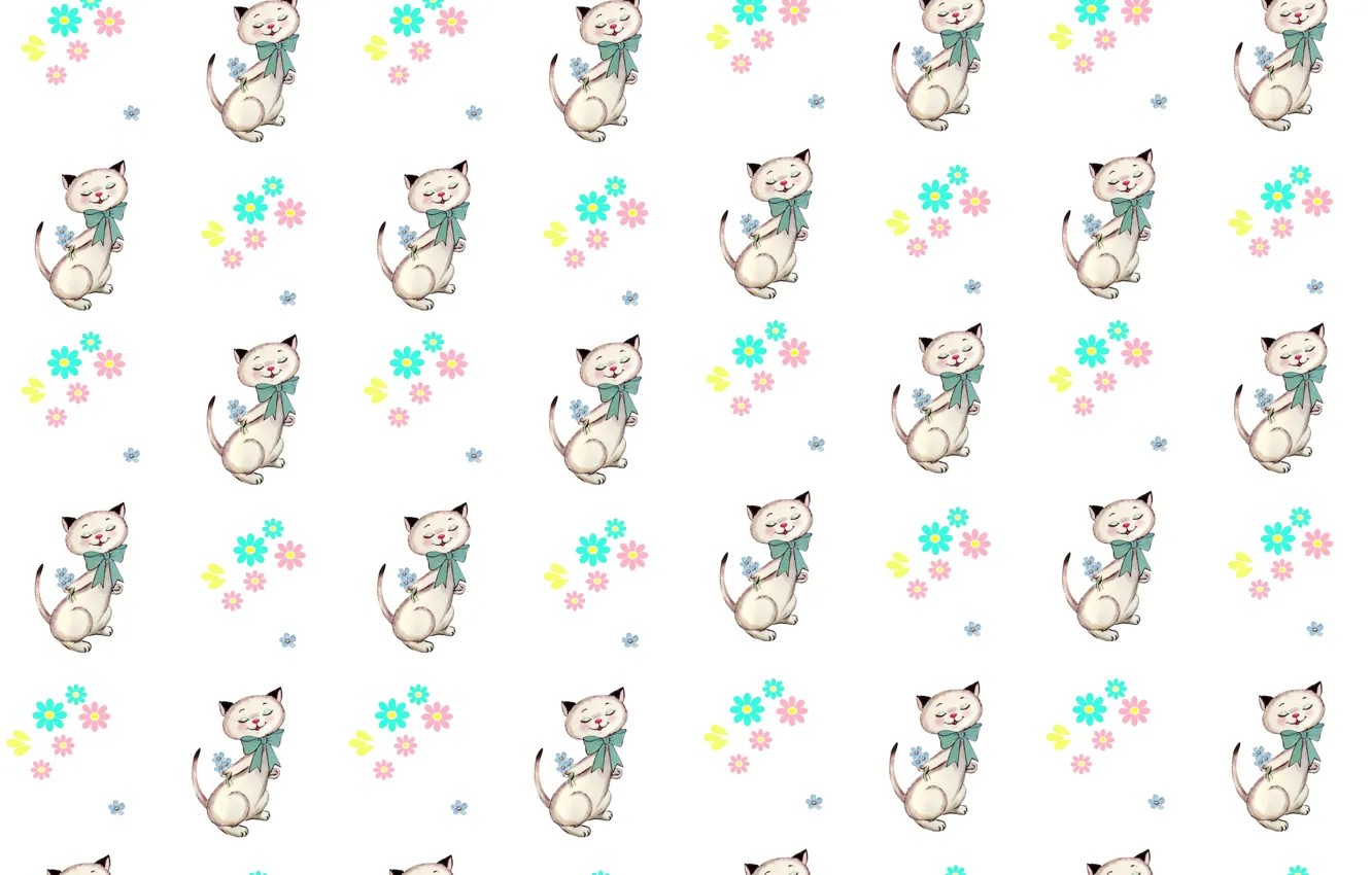Photo wallpaper background, texture, art, children's, kitty