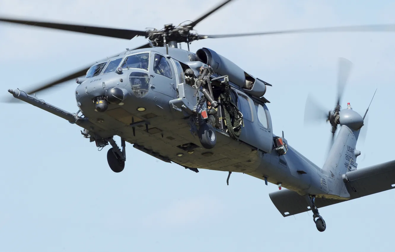 Photo wallpaper the sky, flight, helicopter, HH-60G Pave Hawk