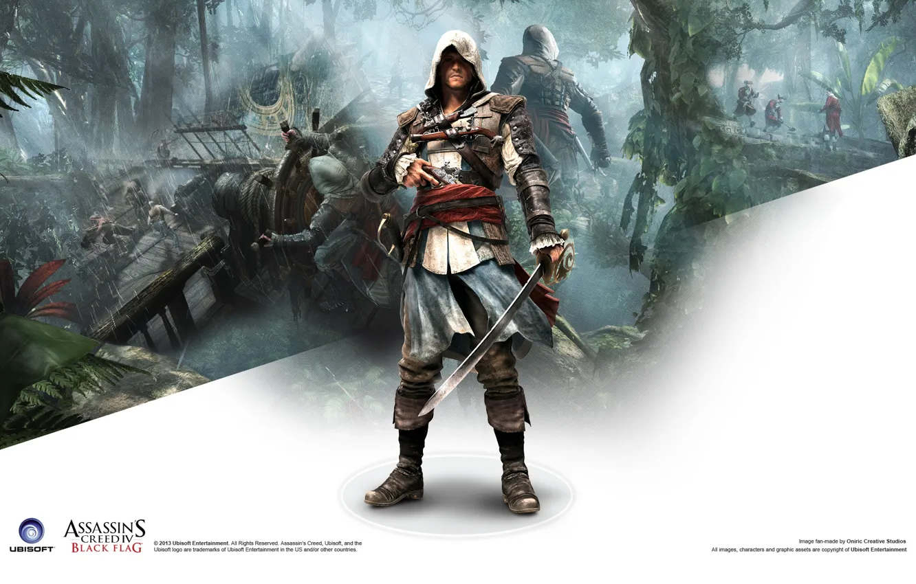 Photo wallpaper Edward Kenway, Edward Kenway, Assassin'S Creed IV Black Flag, Assassin's Creed 4 Black Flag