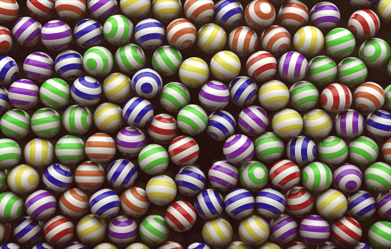 Photo wallpaper balls, render