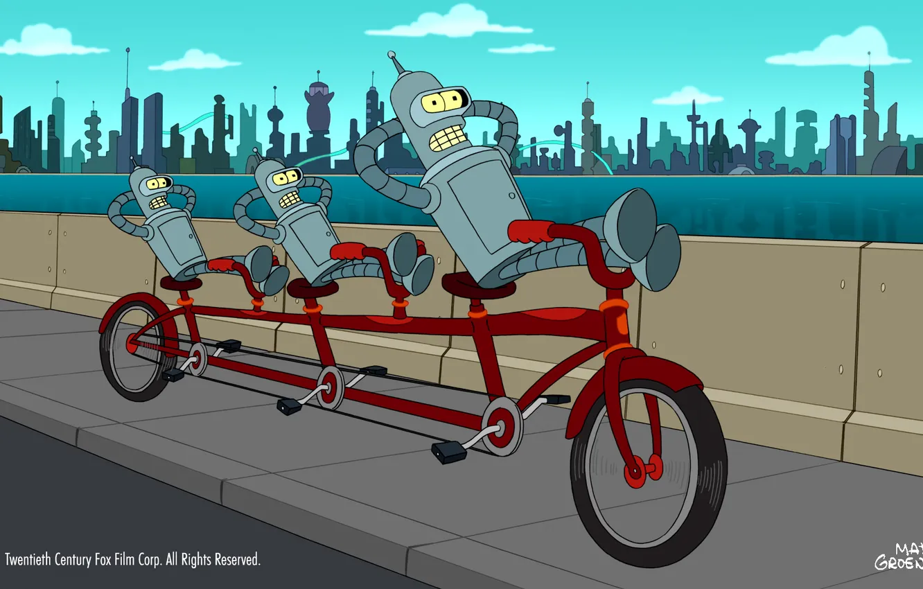 Photo wallpaper large, Bender, Futurama, bendr