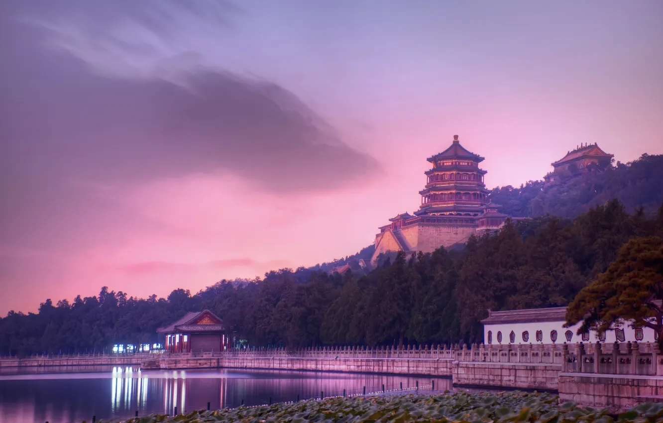 Photo wallpaper China, China, Beijing, Evening at the Summer Palace