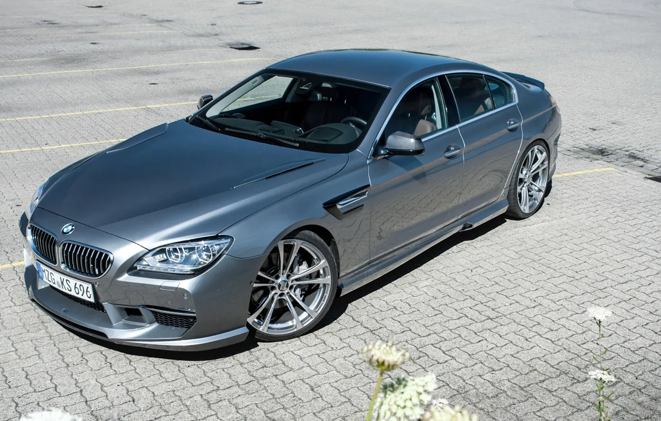 Photo wallpaper grey, drives, BMW 6-Series