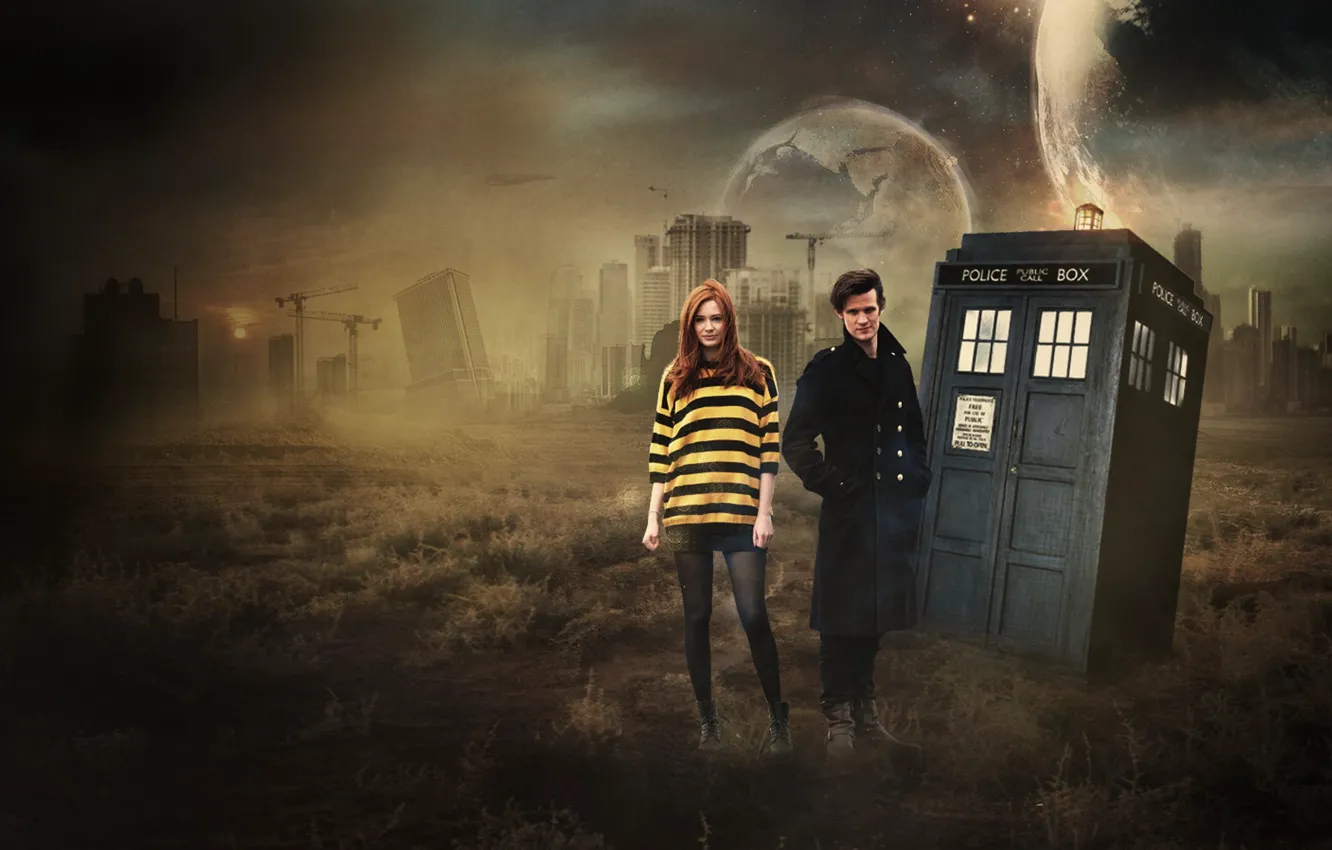 Photo wallpaper Doctor Who, Matt Smith, Karen Gillan, Eleventh