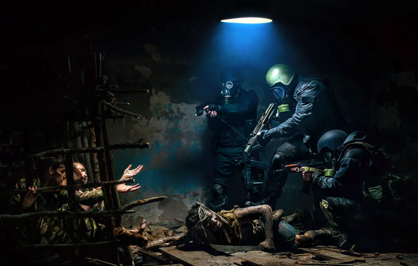 Photo wallpaper art, metro2033, Hostages