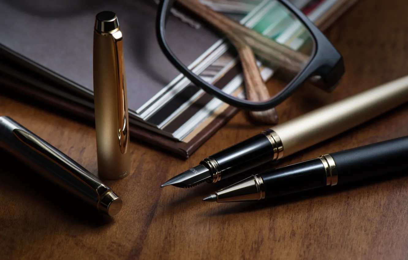 Photo wallpaper glasses, handle, the office