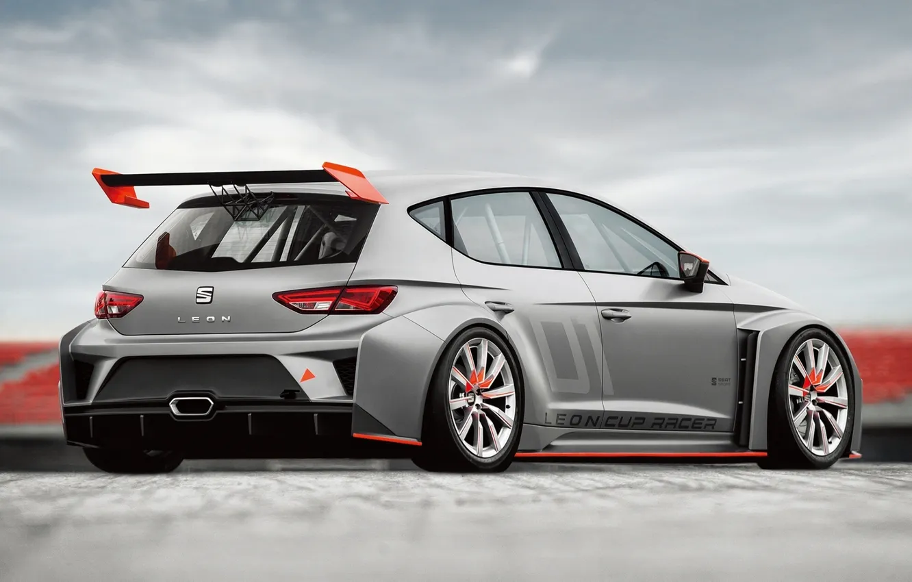 Photo wallpaper Leon, rear view, seat, cup, Leon, Seat, Racer