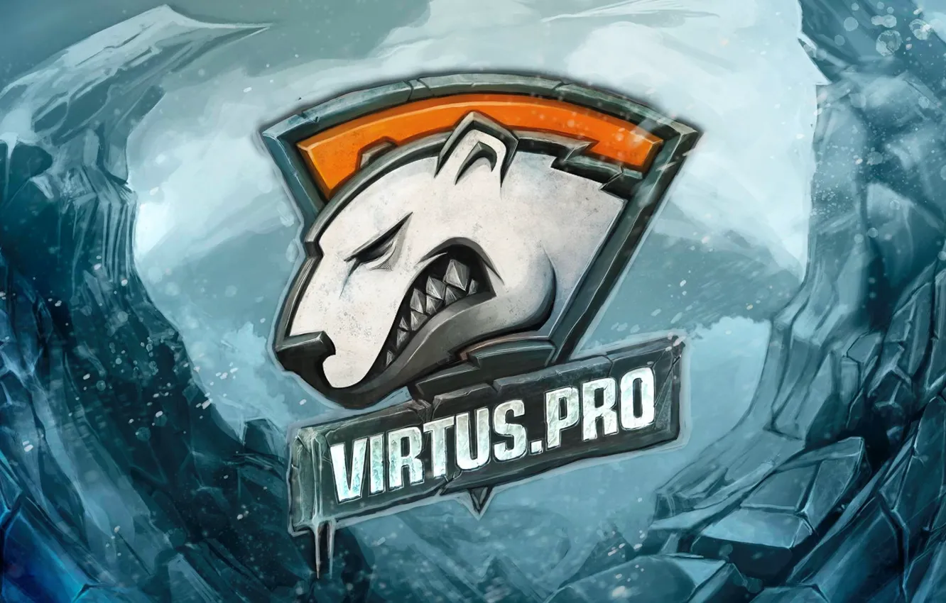 Photo wallpaper cold, ice, snow, logo, art, csgo, cs go, virtus pro