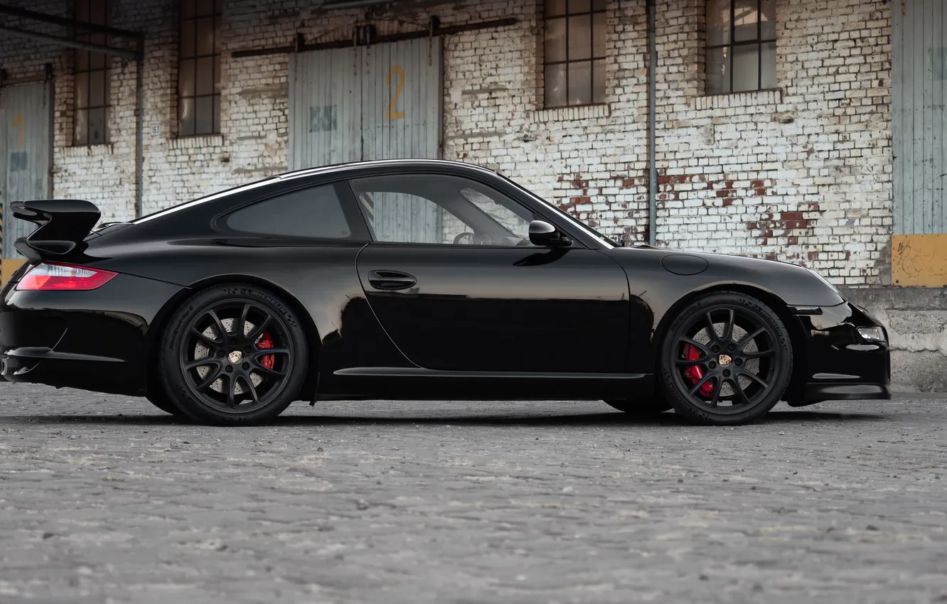 Photo wallpaper black, Porsche, Porsche 911 GT3