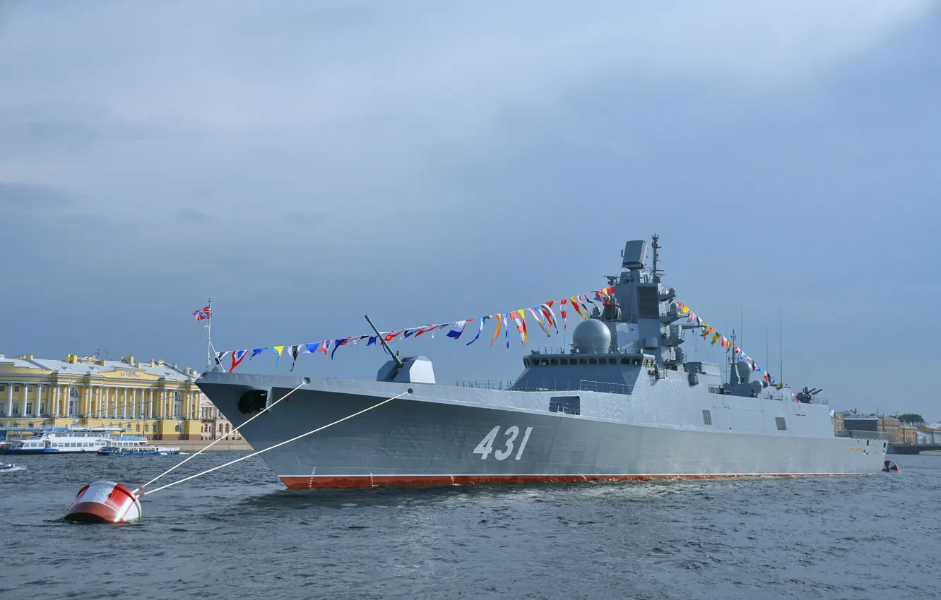 Photo wallpaper parade, frigate, Admiral Kasatonov