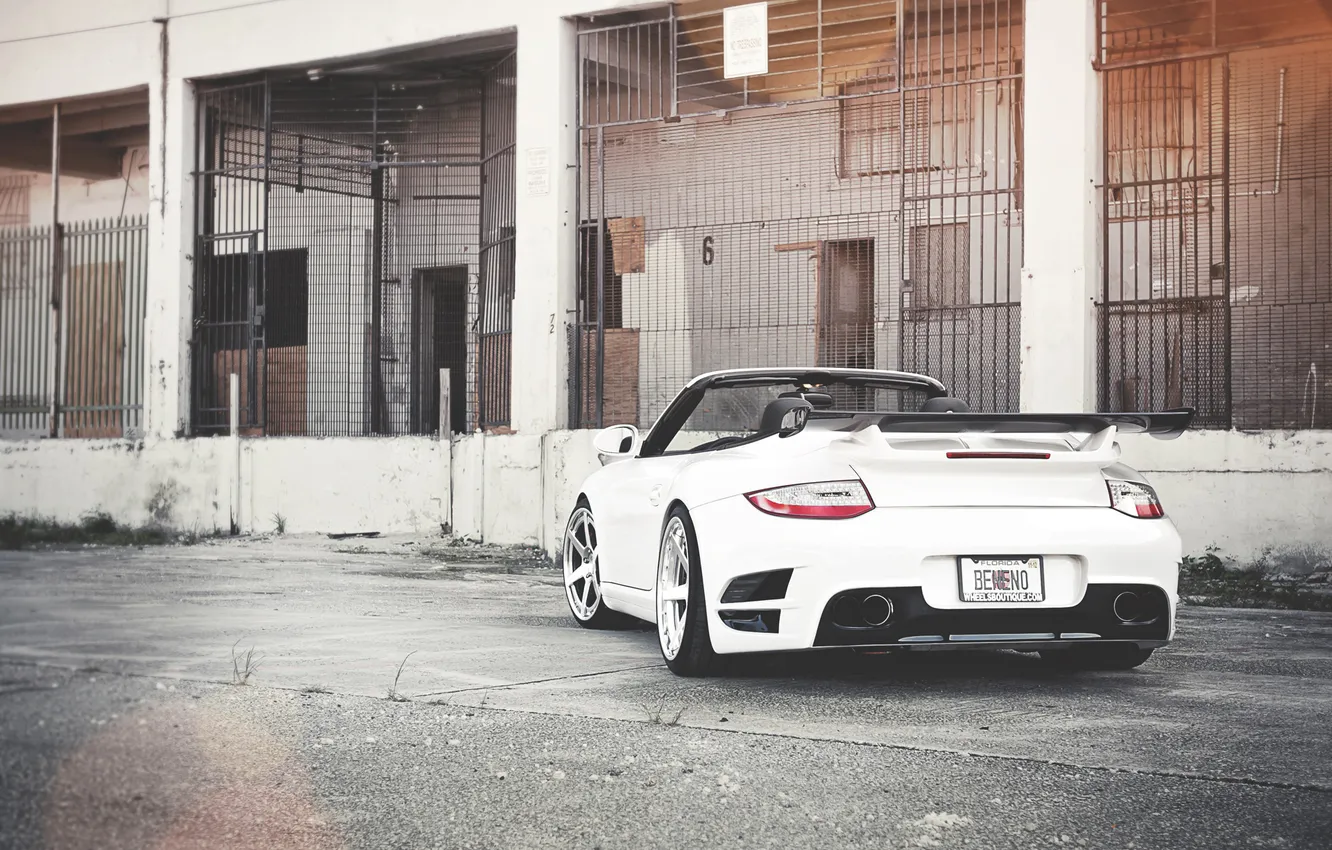 Photo wallpaper 911, Porsche, white, convertible, Porsche, Porshe, cars, auto
