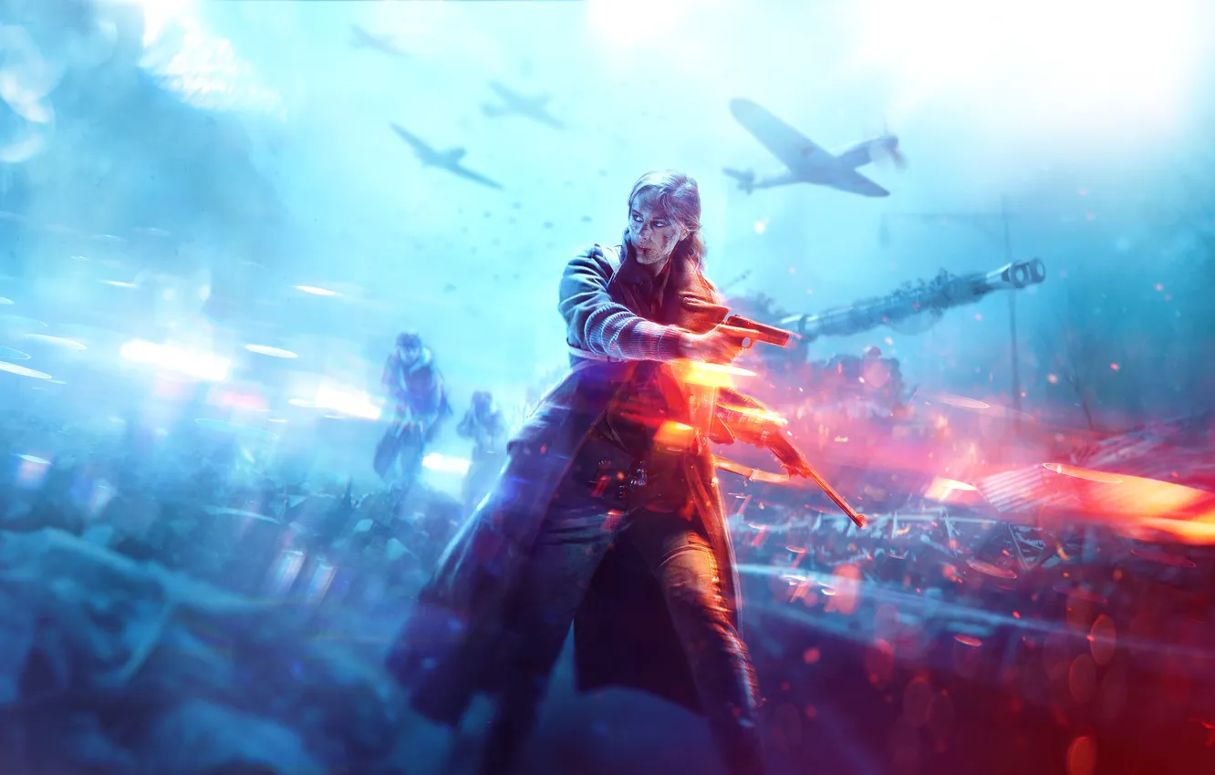 Photo wallpaper battlefield, Electronic Arts, DICE, Battlefield 5, Battlefield V