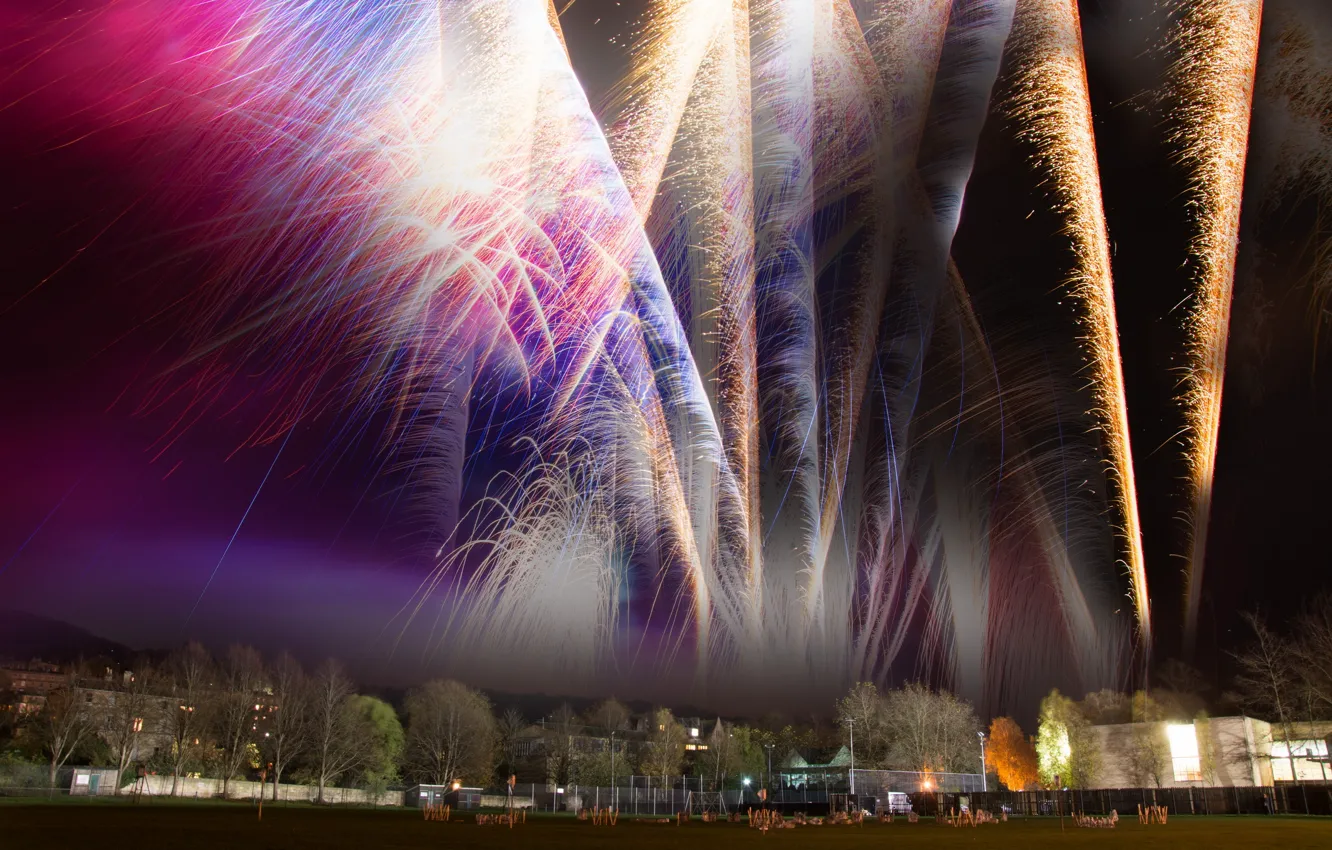 Photo wallpaper night, the city, holiday