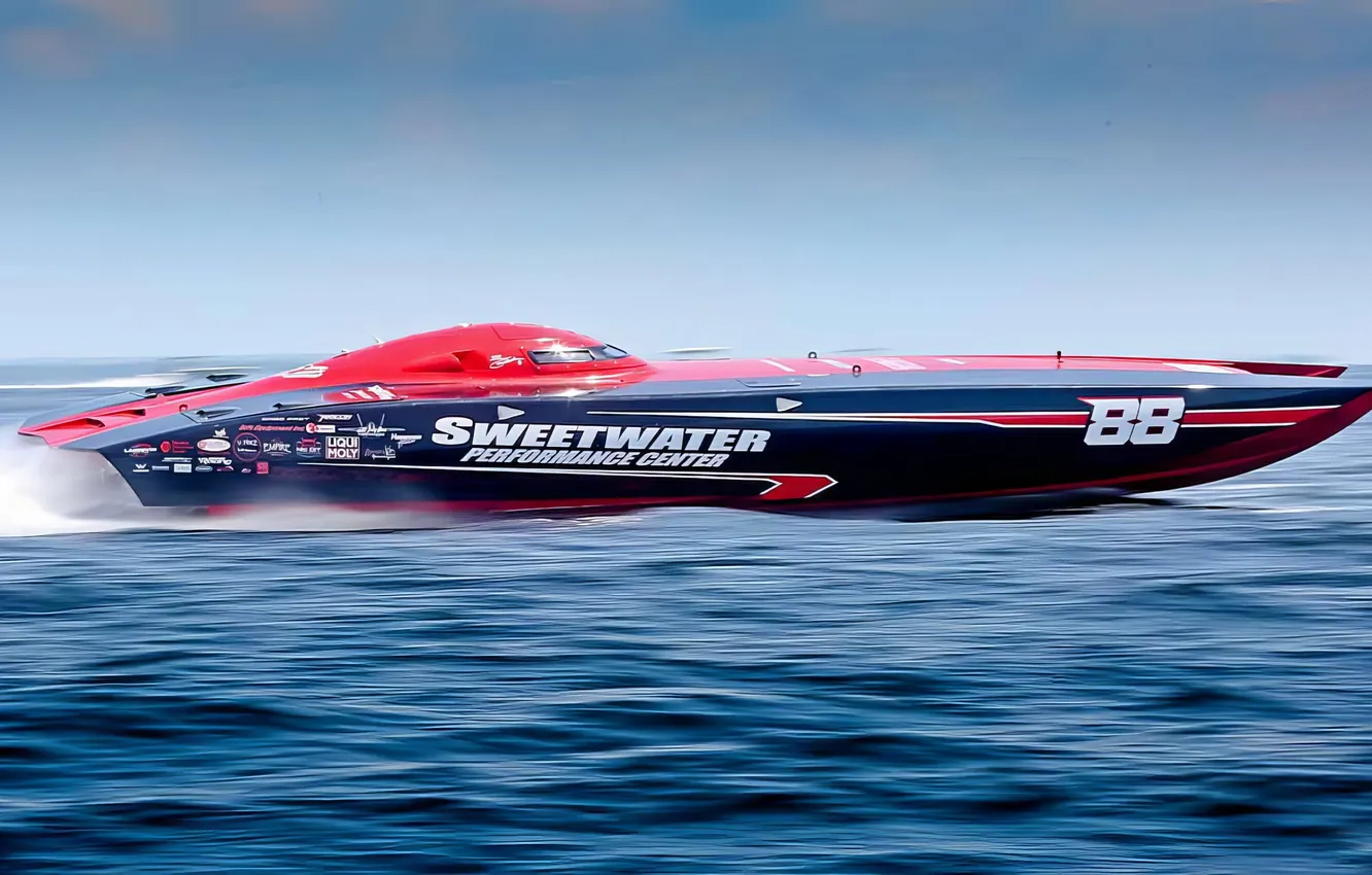 Photo wallpaper race, boat, speed