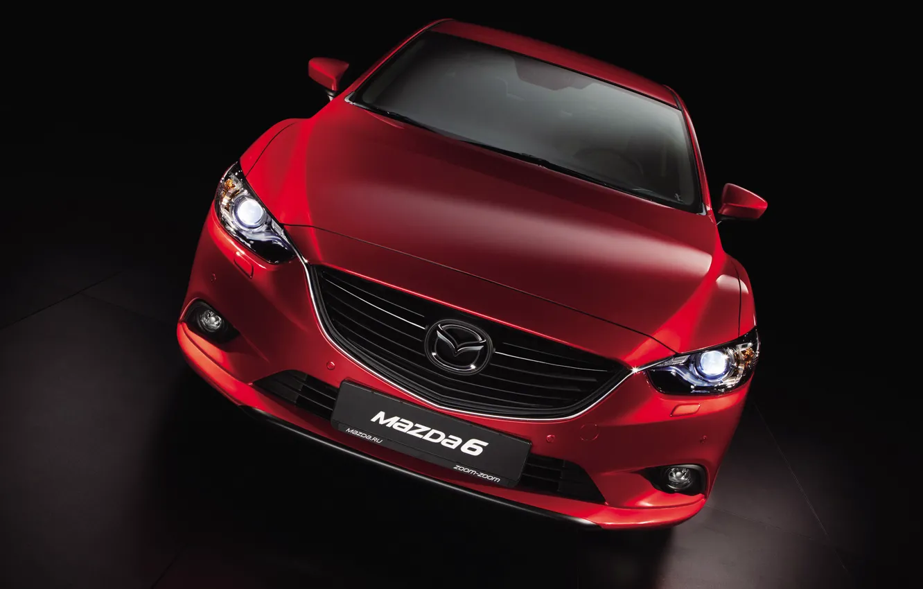 Photo wallpaper red, sedan, Mazda-6