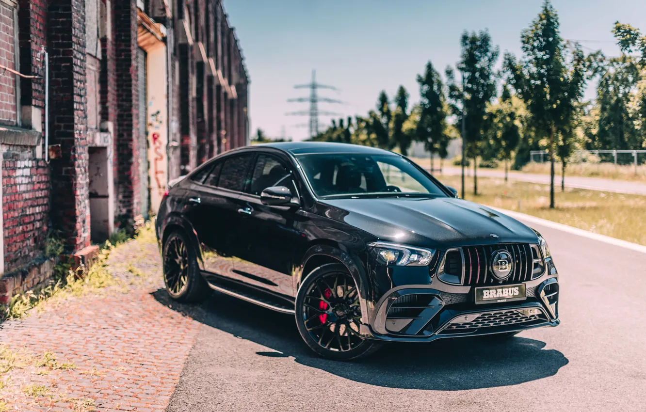 Photo wallpaper Mercedes, Brabus, black, GLE, Brabus 800