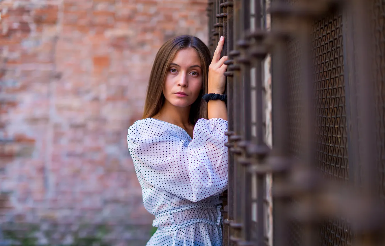 Photo wallpaper look, dress, bokeh, Sara