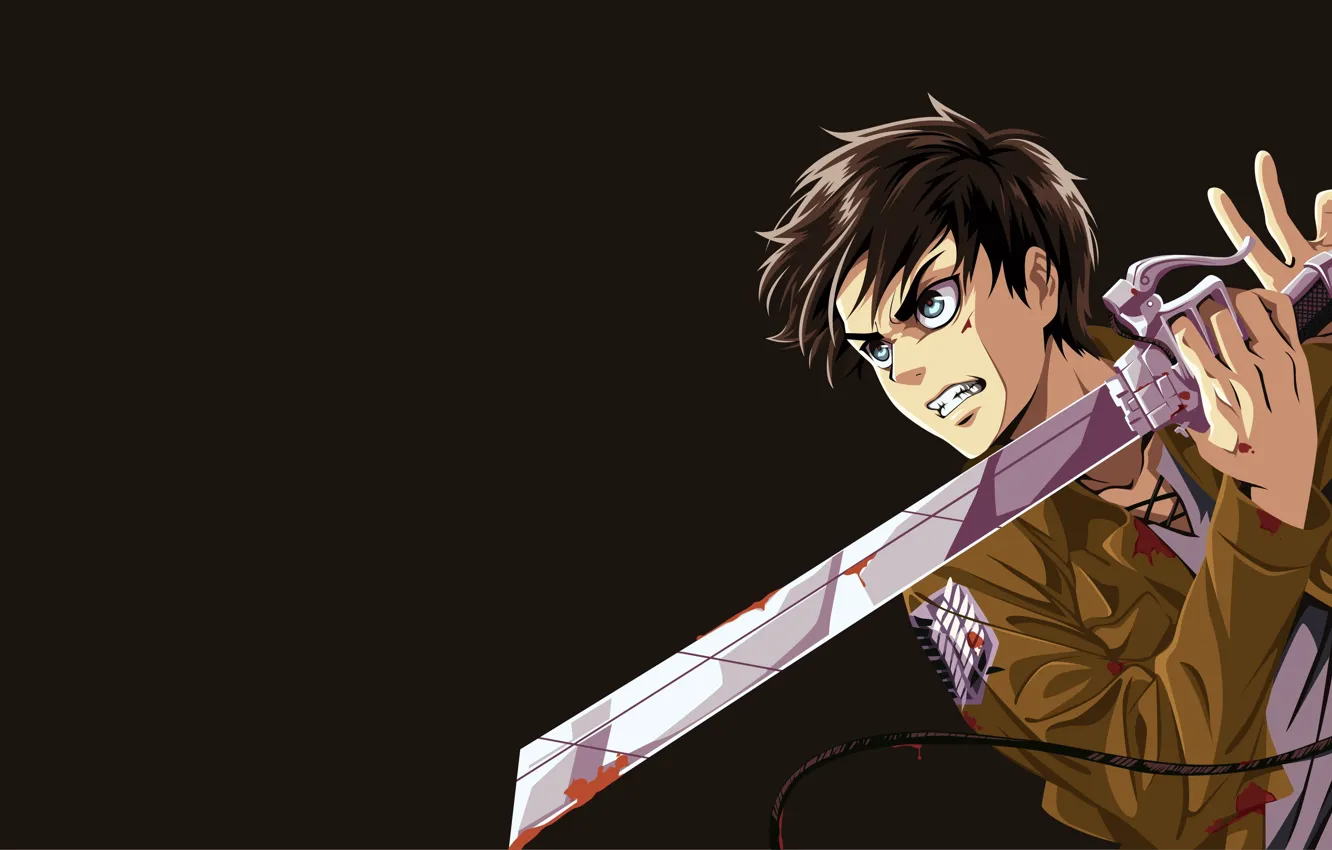 Photo wallpaper sword, anime, survivor, ken, blade, giant, manga, Attack on Titan
