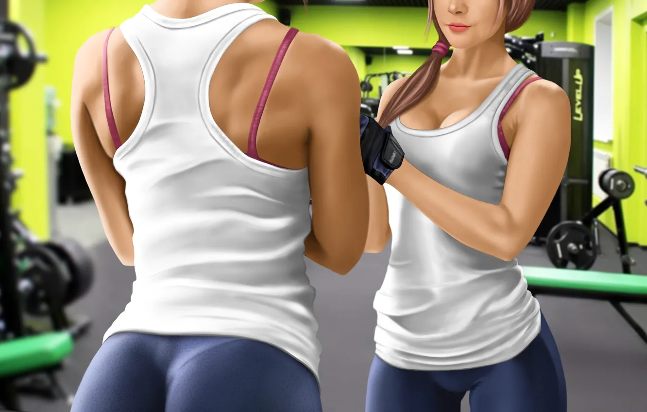 Photo wallpaper body, fitness, danliz, Girl